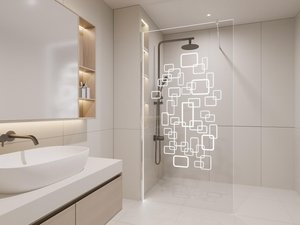 Duschtrennwand Seitenwand italienische Dusche mit LEDs - 90 x 200 cm - BELLA