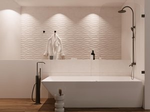 Duschtrennwand Badewanne - 80 x 140 cm - TIMOUR