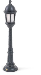 SELETTI Street Lamp LED-Außendekolampe, Akku, grau