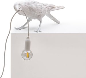 SELETTI Bird Lamp LED-Dekotischlampe spielend weiß