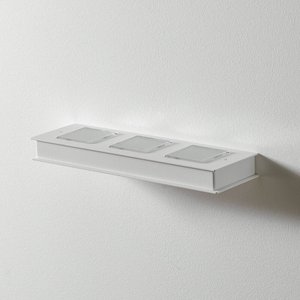 Fabbian Quarter - weiße LED-Wandleuchte 3flg.