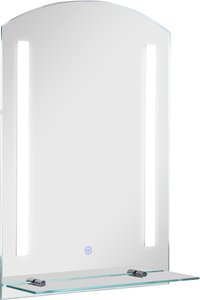 HOMCOM Wandspiegel  Badezimmerspiegel mit Ablage, LED 15W, Wasserdicht, 50x15,5x70cm, Badspiegel  Aosom.de