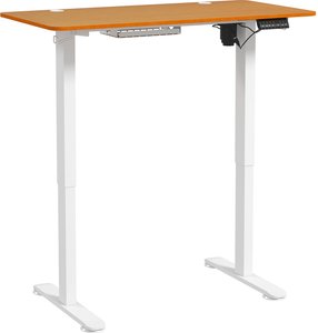 Vinsetto Höhenverstellbarer Schreibtisch Elektrisch 120 x 60 cm Computertisch mit 3 Memory-Steuerung, Ergonomisch Steh-Sitz Tisch mit Anti-Kollision, 2 Haken, Natur