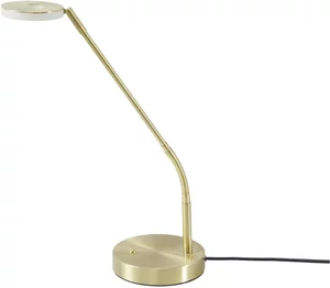 Fischer-Honsel LED-Schreibtischleuchte, Messing-matt mit Dimmer ¦ gold ¦ Maße (cm): H: 60 T: 40 Lampen & Leuchten > Tischlampen - Höffner