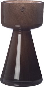 Vase / Kerzenhalter glas brown 20 cm H