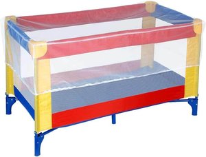 Moskitonetz für Babybett Reisebett Insektenschutz Kinderbett Weiß 130x70cm