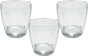 Windlicht Set Teelichtglas Kerzenglas 3 Stück Teelichthalter Zylinder Ø 11,5cm