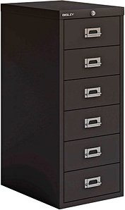 BISLEY MultiDrawer™ Schubladenschrank schwarz 6 Schubladen 27,9 x 40,8 x 67,0 cm