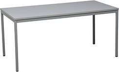 Gürkan Mehrzwecktisch grau rechteckig, Vierkantrohr grau, 160,0 x 60,0 x 75,0 cm