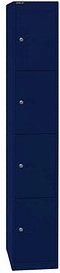 BISLEY Schließfachschrank oxfordblau CLK184639, 4 Schließfächer 30,5 x 45,7 x 180,2 cm