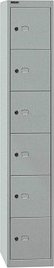 BISLEY Schließfachschrank silber CLK126355, 6 Schließfächer 30,5 x 30,5 x 180,2 cm