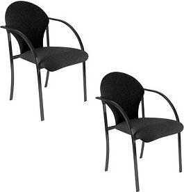 2 Nowy Styl Besucherstühle VISA BLACK schwarz Kunststoff