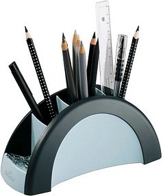 DURABLE Stiftehalter VEGAS schwarz/grau Kunststoff 5 Fächer 20,5 x 9,0 x 8,0 cm