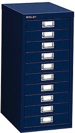 BISLEY MultiDrawer™ L2910 Schubladenschrank oxfordblau 10 Schubladen 27,8 x 38,0 x 59,0 cm