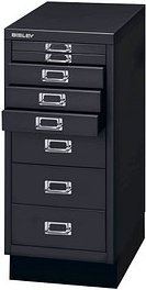 BISLEY MultiDrawer™ L298S Schubladenschrank schwarz 8 Schubladen 27,8 x 38,0 x 67,0 cm