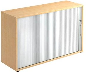 HAMMERBACHER Rollladenschrank ahorn, silber 1 Fachboden 120,0 x 40,0 x 74,8 cm