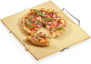 Pizzastein mit Gestell 40x38 cm
