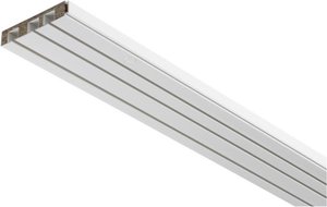 Gardinenschiene mit Holzkern weiß Holz L: ca. 120 cm 3.0 Läufe