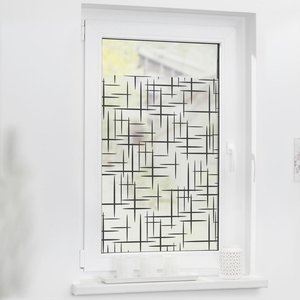 LICHTBLICK Fensterfolie schwarz weiß B/L: ca. 100x130 cm