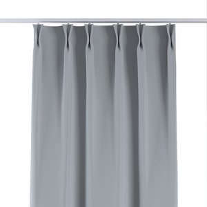 Vorhang mit flämischen 2-er Falten, hellgrau, Blackout 300 cm (269-06)