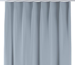 Vorhang mit flämischen 1-er Falten, blau-grau, Blackout 300 cm (269-49)