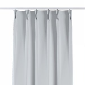 Vorhang mit flämischen 2-er Falten, weiß-grau, Blackout 300 cm (269-05)