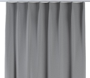 Vorhang mit flämischen 1-er Falten, grau, Blackout Soft (269-22)