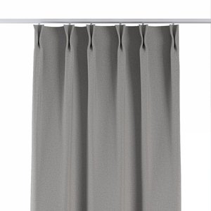 Vorhang mit flämischen 2-er Falten, grau, Blackout Soft (269-22)