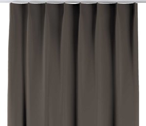 Vorhang mit flämischen 1-er Falten, braun, Blackout (verdunkelnd) (269-80)