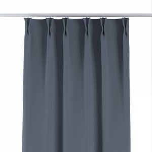Vorhang mit flämischen 2-er Falten, anthrazit, Blackout 300 cm (269-50)