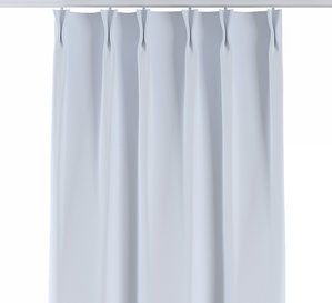 Vorhang mit flämischen 2-er Falten, grau-weiss, Blackout (verdunkelnd) (269-01)