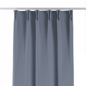 Vorhang mit flämischen 2-er Falten, dunkelgrau, Blackout 300 cm (269-41)