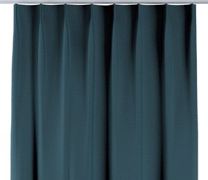 Vorhang mit flämischen 1-er Falten, blau, Blackout Soft (269-24)