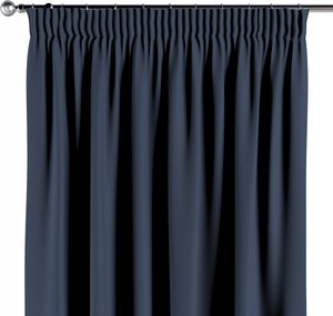 Vorhang mit Kräuselband, dunkelblau, Blackout (verdunkelnd) (269-16)