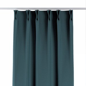 Vorhang mit flämischen 2-er Falten, blau, Blackout Soft (269-24)