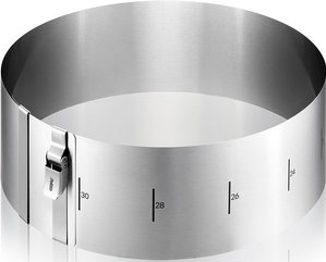 GEFU Backrahmen "Tortenring TONDO CLIP, H 10 cm", (1 tlg.), Patentierter Sicherungsclip fixiert den Ring auf der gewünschten Größe