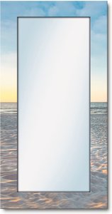 Artland Dekospiegel "Ostsee7 - Strandkorb", gerahmter Ganzkörperspiegel, Wandspiegel, mit Motivrahmen, Landhaus