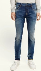 Scotch & Soda Skinny-fit-Jeans "Seasonal Essentials Skim skinny jeans, Cloud of Smoke", mit Faded-out & leichten used Effekten