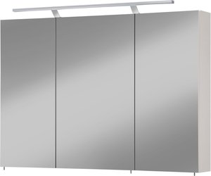 welltime Spiegelschrank "Torino", Breite 100 cm, 3-türig, LED-Beleuchtung, Schalter-/Steckdosenbox