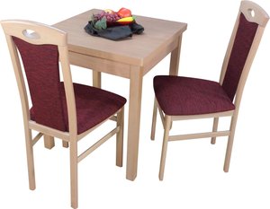 HOFMANN LIVING AND MORE Essgruppe "3tlg. Tischgruppe", (Spar-Set, 2 tlg., 3tlg. Tischgruppe), Stühle montiert