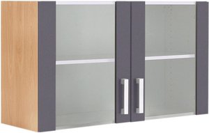OPTIFIT Hängeschrank "Odense", 100 cm breit, mit 2 Türen mit Grauglaseinsatz