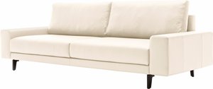 hülsta sofa 3-Sitzer "hs.450", Armlehne breit niedrig, Alugussfüße in umbragrau, Breite 220 cm