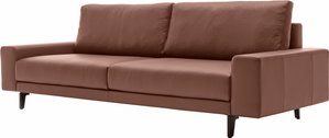 hülsta sofa 3-Sitzer "hs.450", Armlehne breit niedrig, Alugussfüße in umbragrau, Breite 220 cm