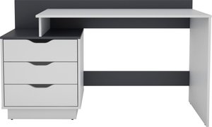 byLIVING Schreibtisch "Bern, moderner Computertisch", mit viel Stauraum, Breite 138cm, rechts oder links montierbar