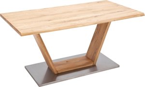 MCA furniture Esstisch "Greta", Esstisch Massivholz mit Baumkante, gerader Kante oder Tischplatte