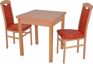 HOFMANN LIVING AND MORE Essgruppe "3tlg. Tischgruppe", (Spar-Set, 3 tlg., 3tlg. Tischgruppe), Stühle montiert
