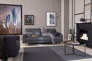 hülsta sofa 2-Sitzer "hs.450", Armlehne niedrig, Fuß chromfarben glänzend, Breite 164 cm