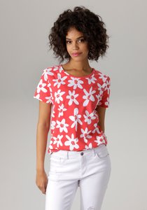 bunten T-Shirt, bedruckt - Casalist CASUAL Blüten mit allover Aniston