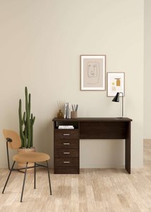 Home affaire Schreibtisch "Funktion Plus, Arbeitstisch, Bürotisch", mit 4 Schubladen und 1 offenen Fach, Breite 110 cm