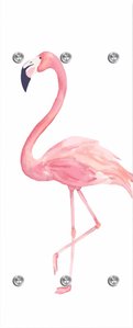 queence Garderobenleiste "Flamingo", mit 6 Haken, 50 x 120 cm